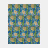 Couverture polaire grenouille et Nénuphar (Devant)