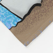 Couverture Polaire Grenouille mignonne et abeille dans le jardin dess (Coin)