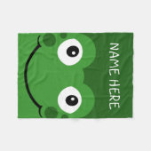 Couverture Polaire Grenouille personnalisée Ajouter votre nom (Devant (Horizontal))