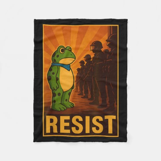 Couverture Polaire Grenouille Résiste Rtland Grenouille Protestation (Devant)
