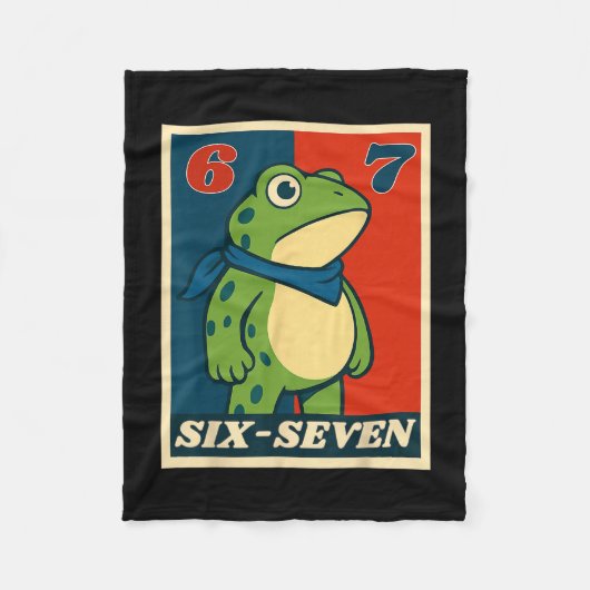 Couverture Polaire Grenouille Six Sept Drôle 6 7 Mème Génération Alph (Devant)