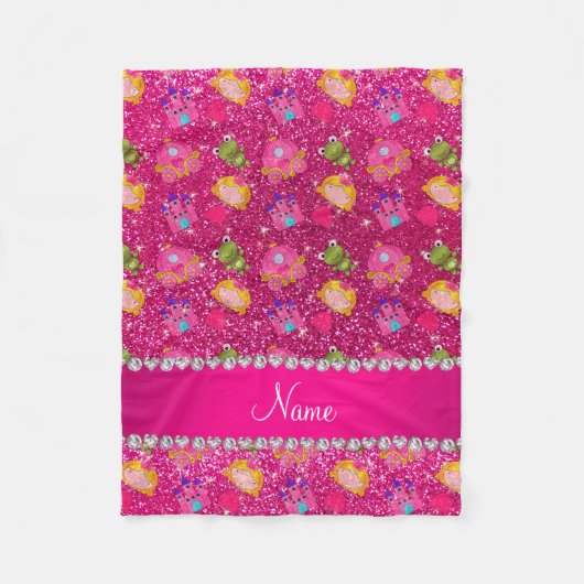 Couverture Polaire Grenouilles au néon nommées faites sur commande de (Devant)