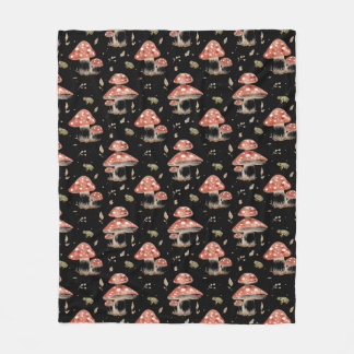 Couverture Polaire Grenouilles des bois et champignons Amanite tue-mo