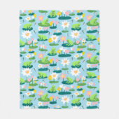 Couverture Polaire Grenouilles et coussinets de Lily mignonnes person (Devant)