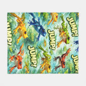 Couverture Polaire Grenouilles sautantes sautent conception de couver (Devant (Horizontal))