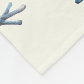 Couverture Polaire Grenouilles sur blanc naturel (Coin)