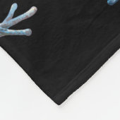 Couverture Polaire Grenouilles sur noir (Coin)