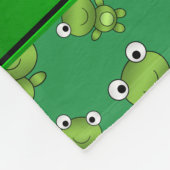 Couverture Polaire Grenouilles vertes de nom personnalisé (Coin)