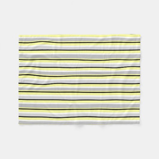 Couverture Polaire Grey and Yellow Stripes (Devant (Horizontal))