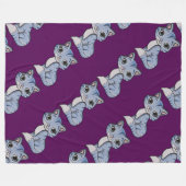 Couverture Polaire Grey Knit Kitty Chat (Devant (Horizontal))