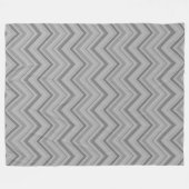 Couverture Polaire Grey stripes zigzag (Devant (Horizontal))