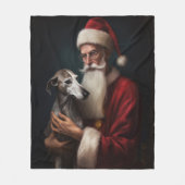 Couverture Polaire Greyhound avec Noël Festif du Père Noël (Devant)