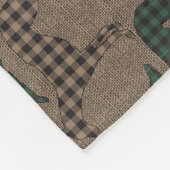 Couverture Polaire Greyhound Christmas Plaid Burlap (Coin)