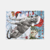 Couverture Polaire Greyhound Winter Wonderland Christmas Joie (Devant (Horizontal))