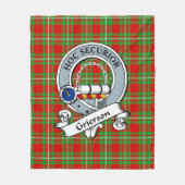 Couverture Polaire Grierson Clan Badge Tartan Plaid (Devant)