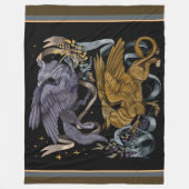 Couverture Polaire Griffin argent et or  (Devant)