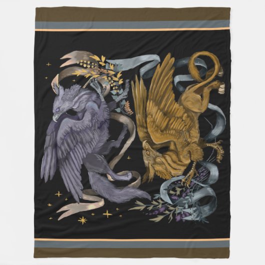 Couverture Polaire Griffin argent et or (Devant)