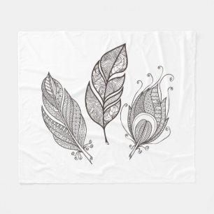 Couverture Polaire Griffonnage complexe de plume