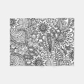 Couverture Polaire Griffonnage de fleur (Devant (Horizontal))