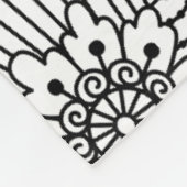 Couverture Polaire Griffonnage de fleur (Coin)