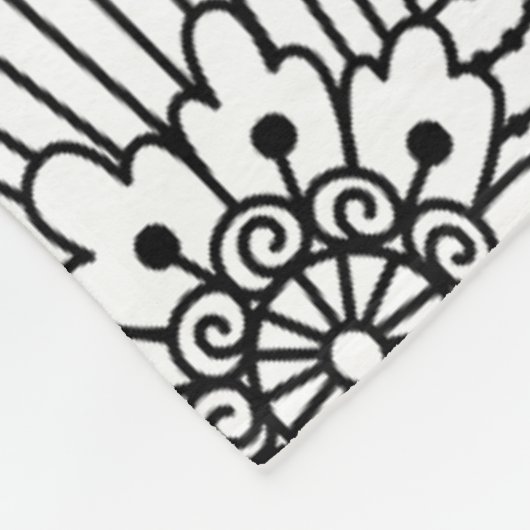 Couverture Polaire Griffonnage de fleur (Coin)