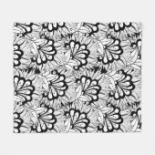 Couverture Polaire Griffonnage de motif de fleur (Devant (Horizontal))