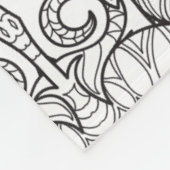 Couverture Polaire Griffonnage de motif de plume de paon (Coin)