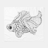 Couverture Polaire Griffonnage de poissons (Devant (Horizontal))