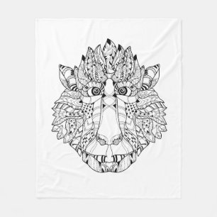 Couverture Polaire Griffonnage de tête de singe