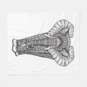 Couverture Polaire Griffonnage d'éléphant modelé par imaginaire (Devant (Horizontal))