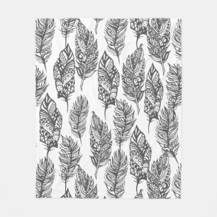 Couverture Polaire Griffonnage doux de plumes