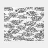 Couverture Polaire Griffonnage doux de plumes (Devant (Horizontal))