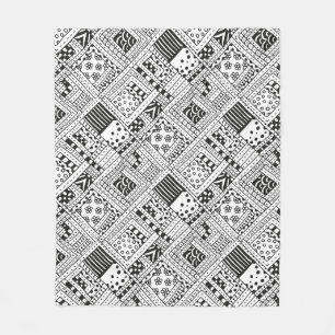 Couverture Polaire Griffonnage indien de motif