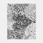 Couverture Polaire Griffonnage inspiré de coeur (Devant)