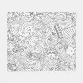 Couverture Polaire Griffonnage nautique (Devant (Horizontal))