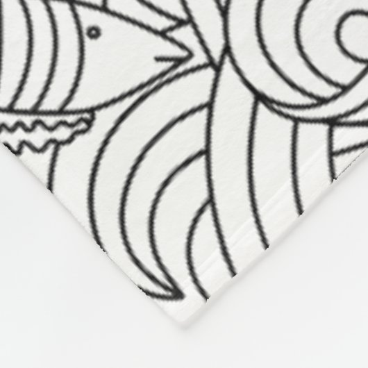 Couverture Polaire Griffonnage nautique (Coin)