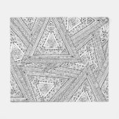 Couverture Polaire Griffonnage tribal 2 (Devant (Horizontal))