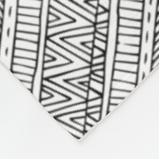 Couverture Polaire Griffonnage tribal 2 (Coin)