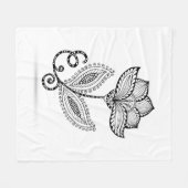 Couverture Polaire Griffonnages de Paisley Mehndi de henné (Devant (Horizontal))