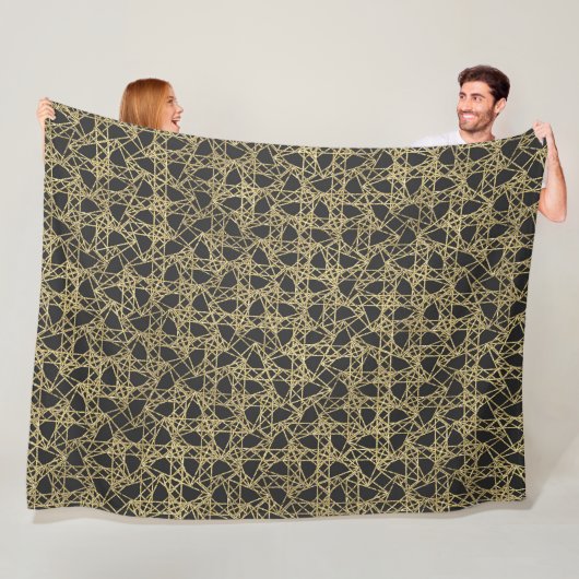 Couverture Polaire Griffure dorée Glamour Moderne Élégance Unique (En situation)