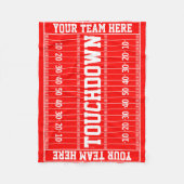 Couverture Polaire Gril du football votre texte et couleur (Devant)