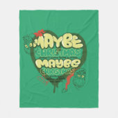 Couverture Polaire Grille | Citation de Noël (Devant)