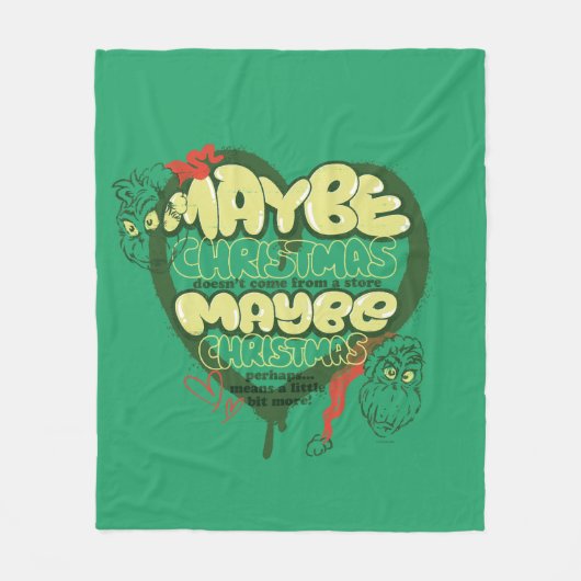 Couverture Polaire Grille | Citation de Noël (Devant)