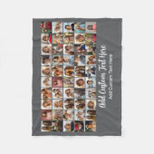 Couverture Polaire Grille de collage de 50 photos - Texte de script - (Devant)