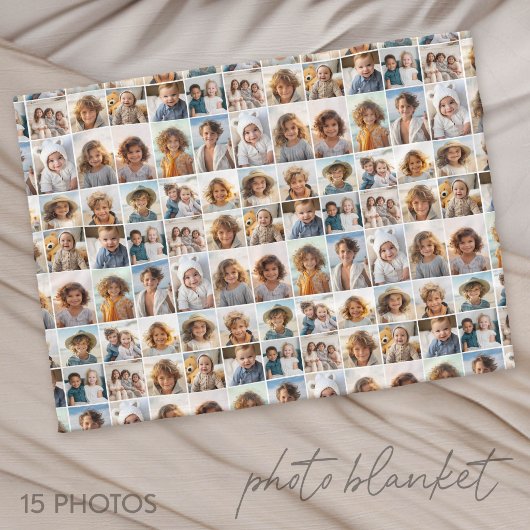 Couverture Polaire Grille de collage photo 15 - Motif partout