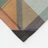 Couverture Polaire Grille de tons de la Terre Abstraite (Coin)