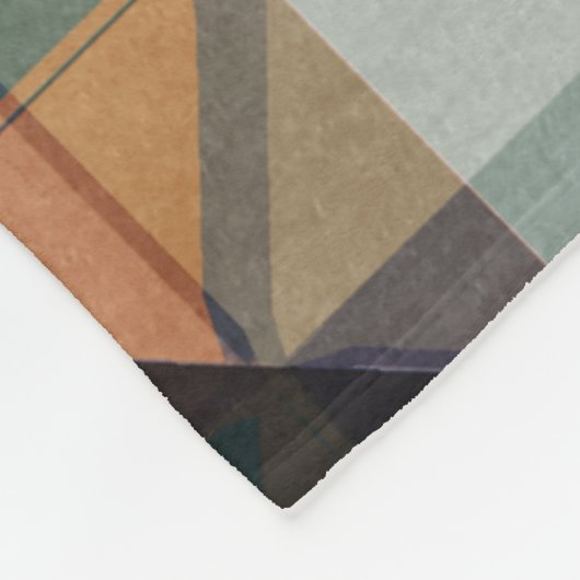 Couverture Polaire Grille de tons de la Terre Abstraite (Coin)