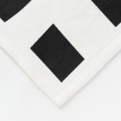 Couverture Polaire Grille en gras 091216 - Blanc sur noir (Coin)