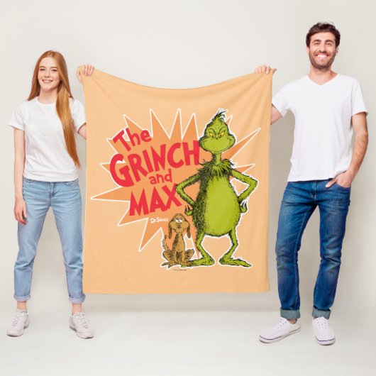 Couverture Polaire Grille | Grinch & Max Starburst (En situation)