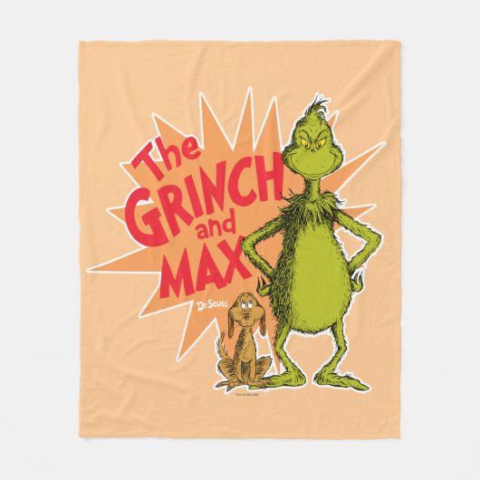 Couverture Polaire Grille | Grinch & Max Starburst (Devant)
